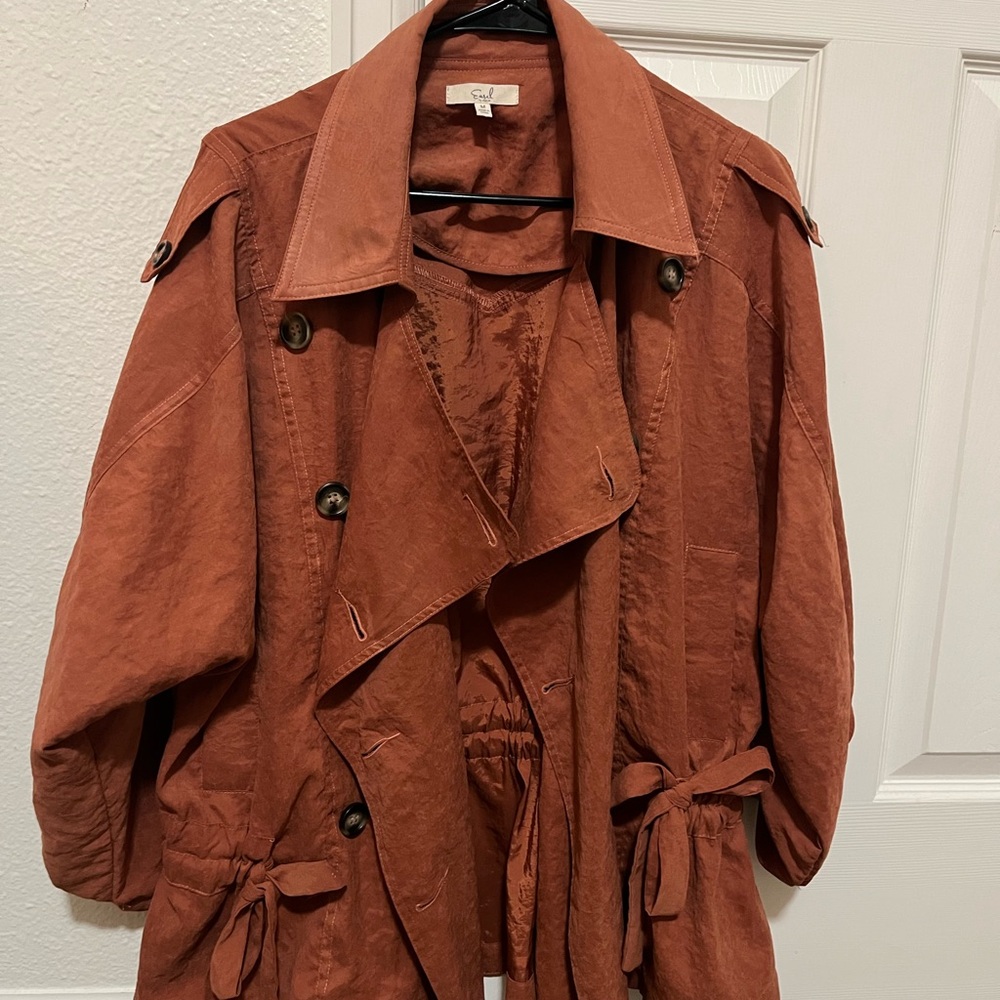 Easel Women's Terracotta Trench Coat